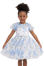 Load image into Gallery viewer, CLAIRE RUFFLED BLUE DRESS