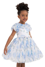 Load image into Gallery viewer, CLAIRE RUFFLED BLUE DRESS