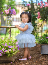 Load image into Gallery viewer, DAISY BABY BLUE TUTU DRESS
